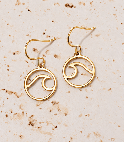 New Ocean Wave Earrings  * Choose your Metal*
