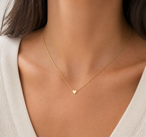 New Tiny Heart Necklace (Engraveable)  * Choose your Metal*