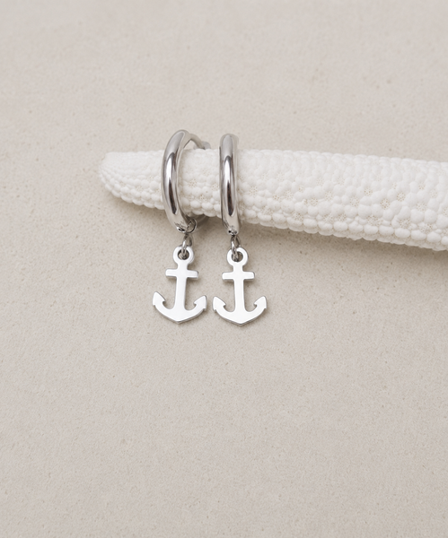 Mini Anchor Charm EARRINGS *choose your metal*