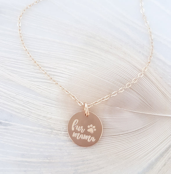 Engraved Fur Mama Necklace