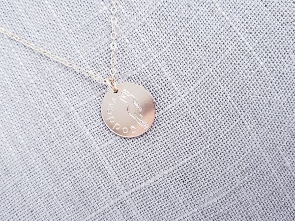 Goddess Disc Necklace / Body Positive / Love Yourself / *CHOOSE YOUR METAL*