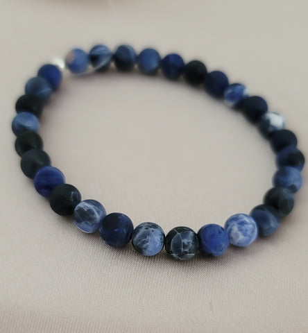 Sodalite Gemstone Bracelet (6mm beads)