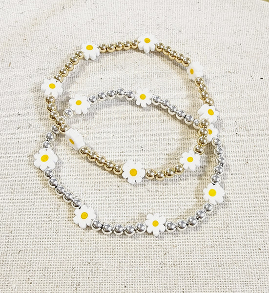 Daisies Bracelet * CHOOSE YOUR METAL*