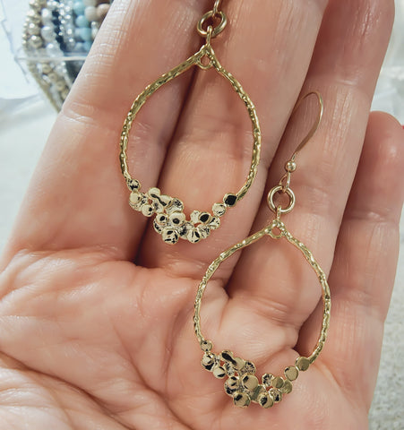 *SOLD OUT* Teardrop Bubbles Earrings * Choose your Metal*