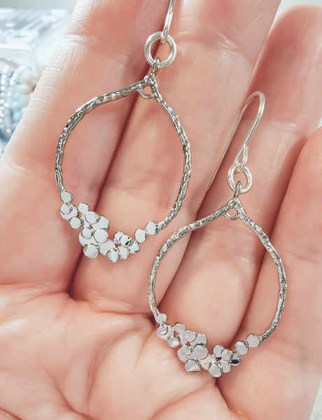 *SOLD OUT* Teardrop Bubbles Earrings * Choose your Metal*