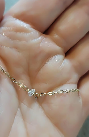 Dainty Faceted Crystal Focal Necklace * CHOOSE YOUR METAL*