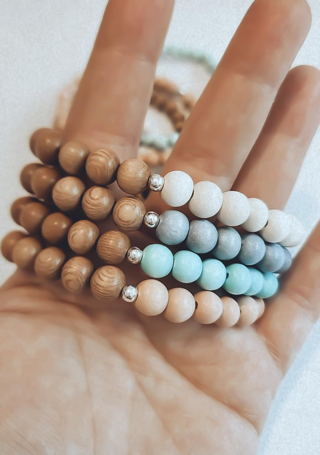 Rosewood Half Half Bead Bracelet Choose Your Wood Colour s
