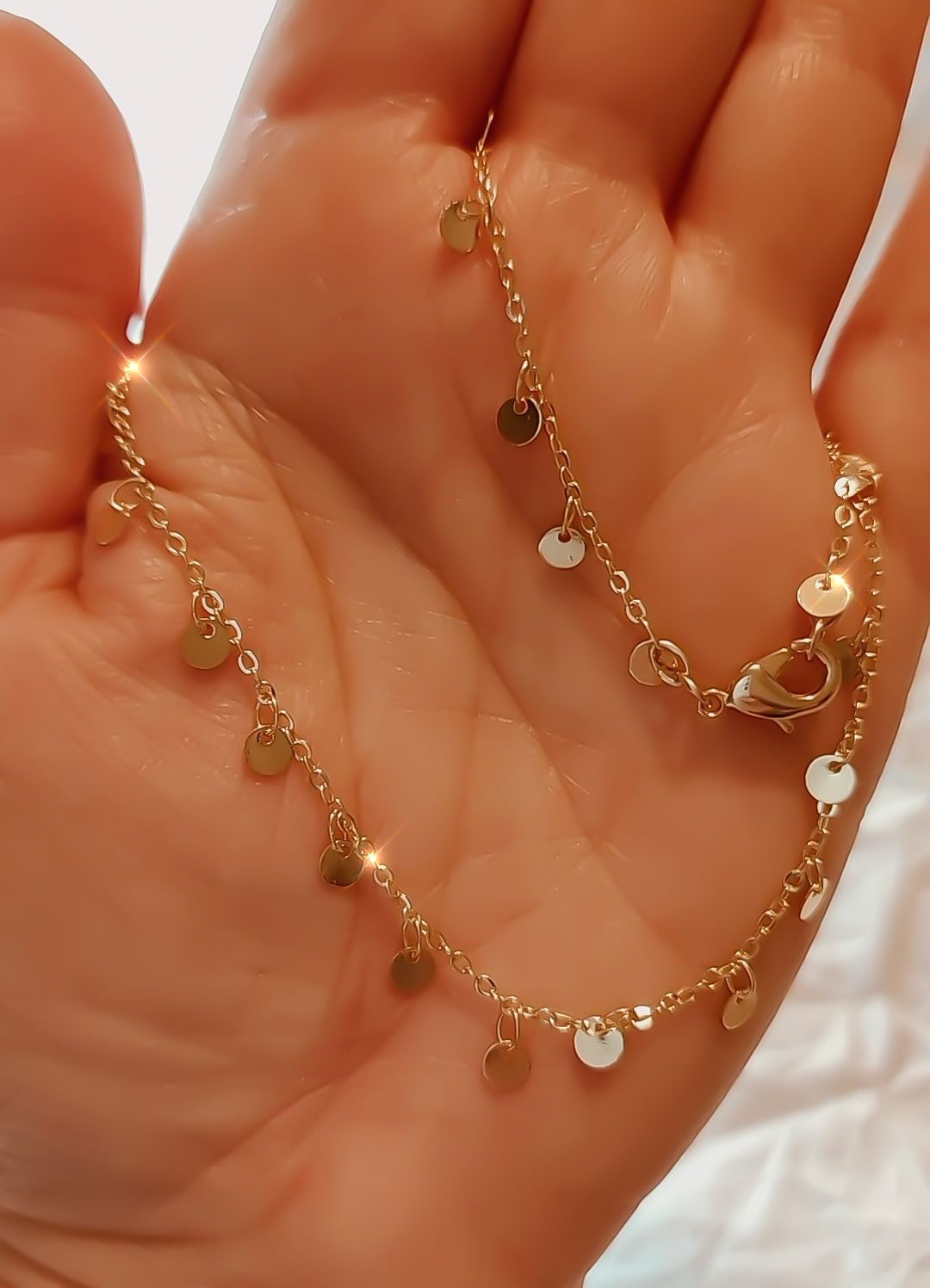 Disc Shaker Chain Necklace Choose your Metal