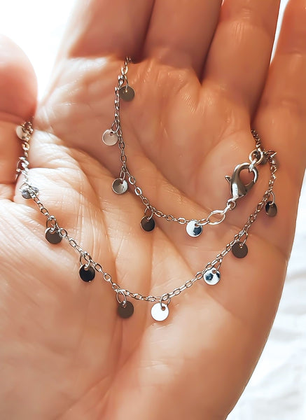 Disc Shaker Chain Necklace * Choose your Metal*