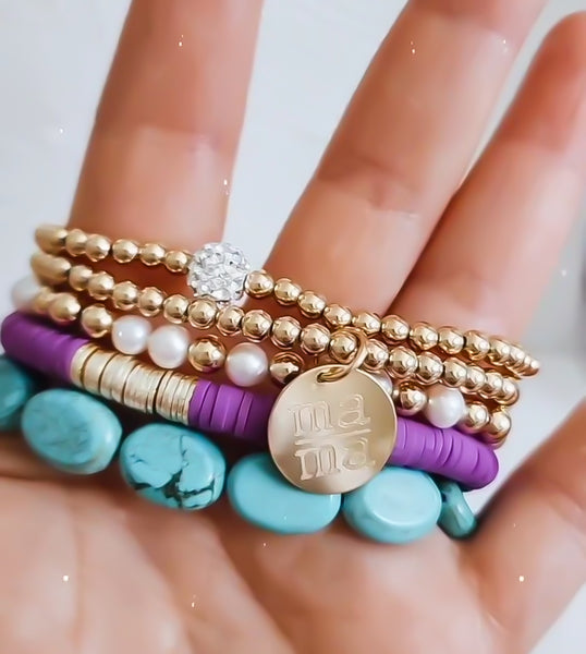 Turquoise Howlite Oval Beads Gemstone Bracelet